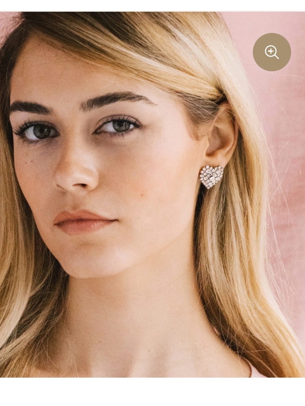 New Loren Hope Maci Diamond Heart Cluster Crystal Stud Earrings
